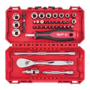 Doppenset en ratel 1/4" FOUR FLAT™ in PA